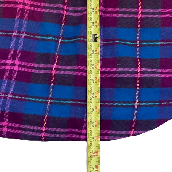sears roebuck and co flannel multicolor pink and blue size L - Picture 5 of 5
